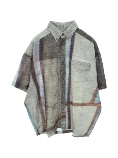 Pre-owned Giorgio Armani 2010s Short-sleeve Shirt In Grey