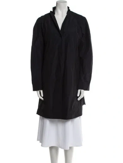 Pre-owned Giorgio Armani 2013 Silk Coat In Blue