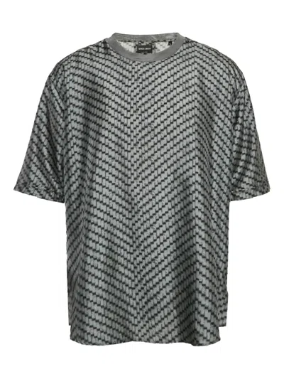 Pre-owned Giorgio Armani 2022 Geometric-pattern Silk T-shirt