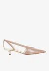 Giorgio Armani Pink Calf Leather Pumps In Pink