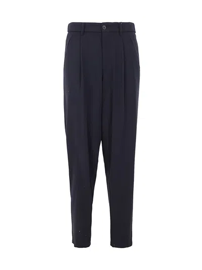 GIORGIO ARMANI ONE PENCE TROUSERS,3SGPP0UE.T00C0 UBWF BLUE