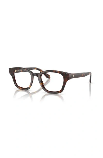 Giorgio Armani 47mm Rectangle Optical Glasses In Black