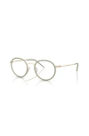 Giorgio Armani 49mm Round Optical Glasses In Green