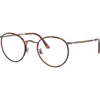 Giorgio Armani 49mm Round Optical Glasses In Gold
