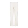 Giorgio Armani Straight-leg Trousers In Luxurious Cotton-silk Blend In White