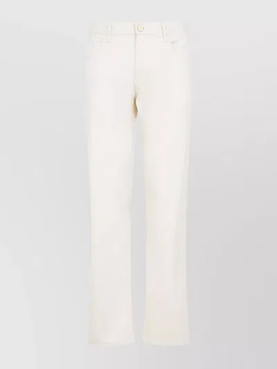 GIORGIO ARMANI 5-POCKET COTTON AND SILK BLEND TROUSERS