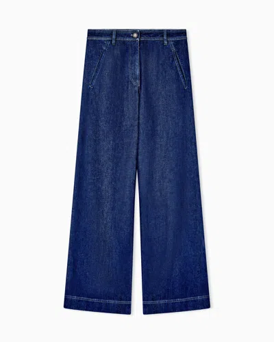 Giorgio Armani Wide-leg Jeans In Blue