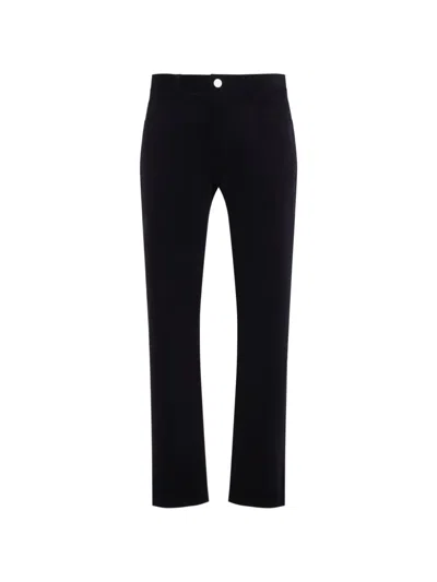 Giorgio Armani Signature Five Pocket Straight Leg Denim Trousers In Black