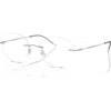 Giorgio Armani 50mm Phantos Optical Glasses In Silver
