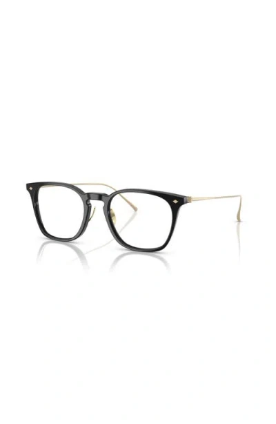 Giorgio Armani 51mm Rectangle Optical Glasses In Black