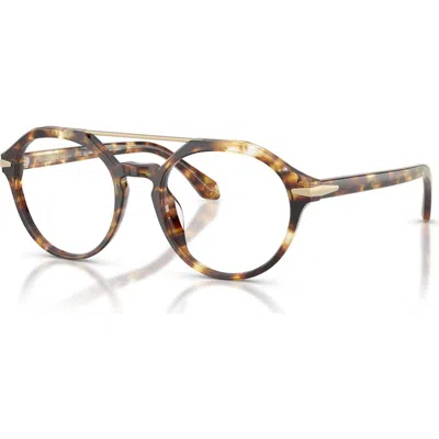 Giorgio Armani 51mm Round Optical Glasses In Multi