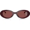 Giorgio Armani 52mm Oval Sunglasses In Brown