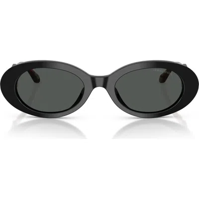 Giorgio Armani 52mm Oval Sunglasses In Black