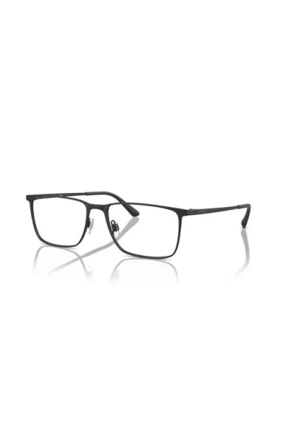 Giorgio Armani 55mm Rectangle Optical Glasses In Black