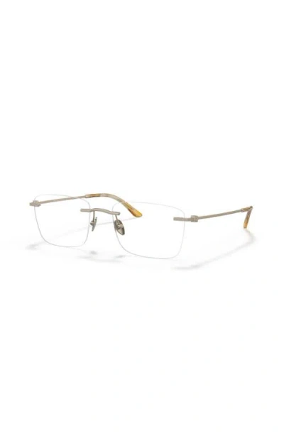 Giorgio Armani 55mm Rectangle Optical Glasses In Gray