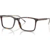 Giorgio Armani 55mm Rectangle Optical Glasses In Brown