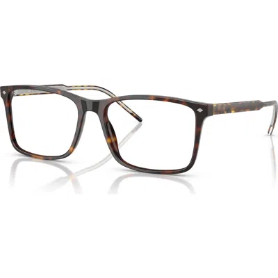 Giorgio Armani 55mm Rectangle Optical Glasses In Brown