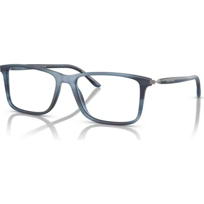 Giorgio Armani 56mm Rectangle Optical Glasses In Blue