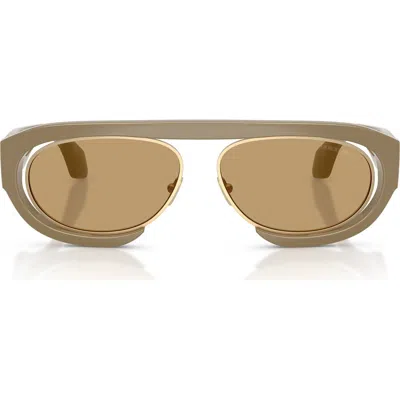 Giorgio Armani 57mm Oval Sunglasses In Neutral