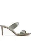 Giorgio Armani 70mm Suede Sandals In Silver
