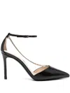 Giorgio Armani 90mm Pointed-toe Leather Pumps In Black