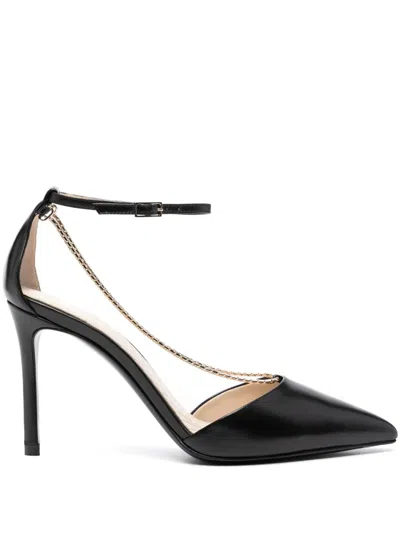 Giorgio Armani 90mm Pointed-toe Leather Pumps In Black
