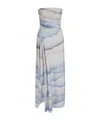 Giorgio Armani Abstract-pattern Silk Dress In Gray
