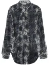 Giorgio Armani Abstract-print Silk Shirt In White