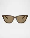 Giorgio Armani Acetate Cat-eye Sunglasses In Brown