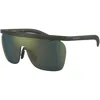 Giorgio Armani Black Acetate Sunglasses In Green