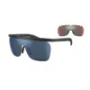 Giorgio Armani Black Acetate Sunglasses In Blue