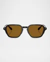 Giorgio Armani Acetate Square Sunglasses In Black