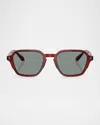 Giorgio Armani Acetate Square Sunglasses In Blue