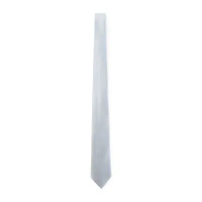 Giorgio Armani Acquamarine Blue Silk Tie In Pink