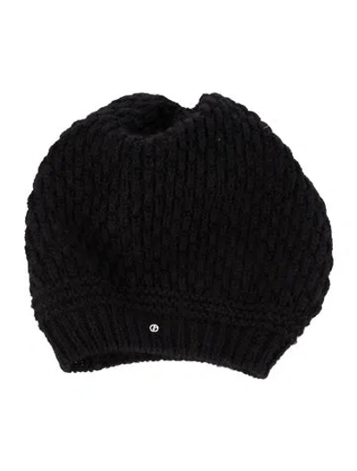 Pre-owned Giorgio Armani Acrylic Blend Knit Beanie In Black