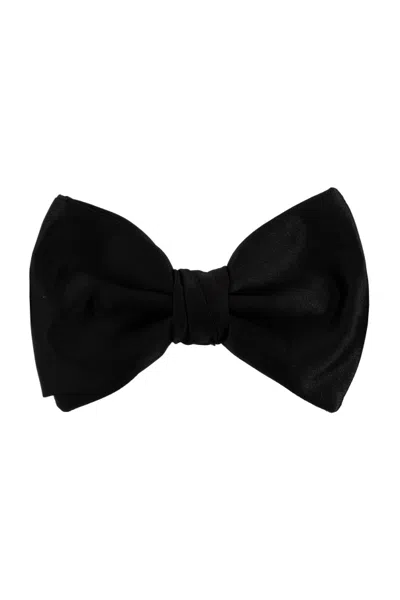 Giorgio Armani Adjustable-fit Silk Bow Tie In Black