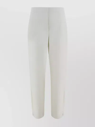 Giorgio Armani Adjustable Snap Button Hem Trousers In White