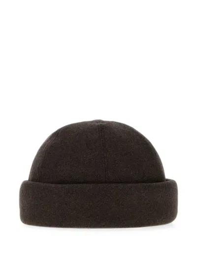 Giorgio Armani Adjustable-strap Beanie Hat In Gray