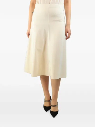 Pre-owned Giorgio Armani A-line Midi Skirt In Neutral