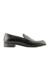 Giorgio Armani Official Store Leather Loafers In Black