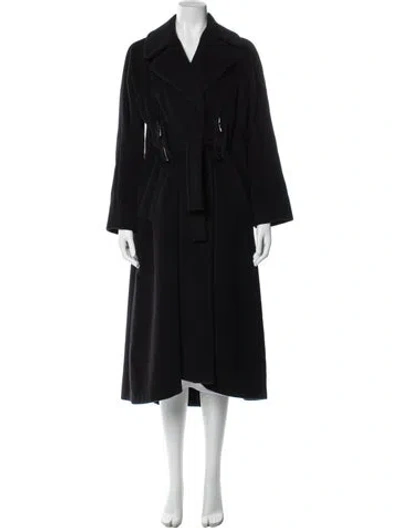 Pre-owned Giorgio Armani Angora Peacoat In Black