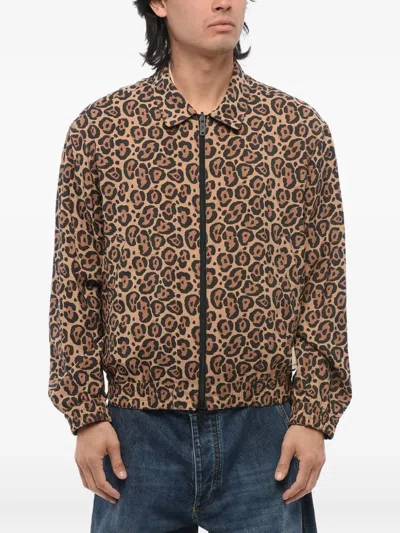 Giorgio Armani Animal-print Reversible Bomber Jacket In Animal Print