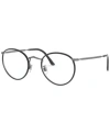 Giorgio Armani Ar 112mj Men's Round Eyeglasses In Black