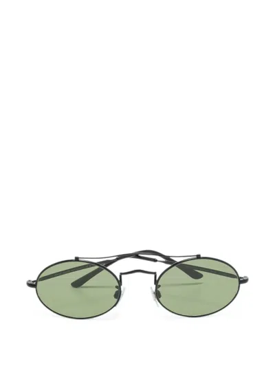 Pre-owned Giorgio Armani Ar 115 Oval Sunglasses In Black