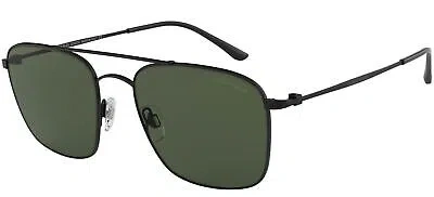 Pre-owned Giorgio Armani Ar 6080 Matte Black/green 55/19/145 Men Sunglasses