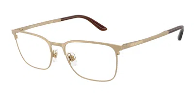 Giorgio Armani Ar5054 3002 Men's Glasses Gold Size 53 - Free Lenses - Blue Light Block Available In Matte Pale Gold