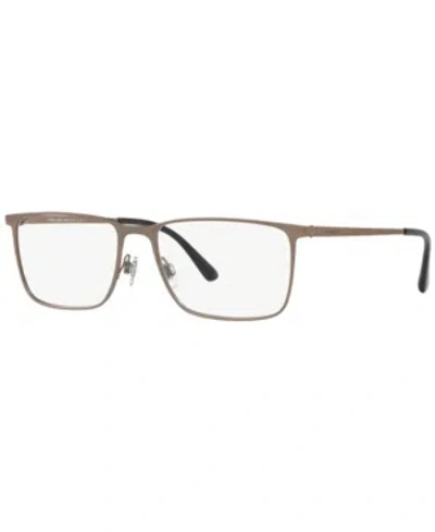 Giorgio Armani Ar5080 Men's Rectangle Eyeglasses In Matte Bron