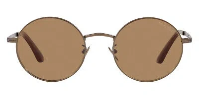 Pre-owned Giorgio Armani Ar6140 Sunglasses Matte Bronze Photochromatic Brown 50mm