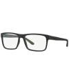Giorgio Armani Rectangular-shaped Frame Glasses In Rubber Bla