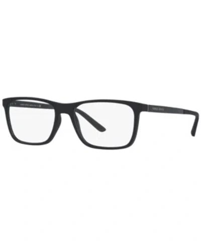Giorgio Armani Ar7104 Men's Square Eyeglasses In Rubber Bla